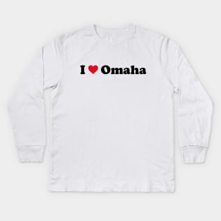 I Love Omaha Kids Long Sleeve T-Shirt